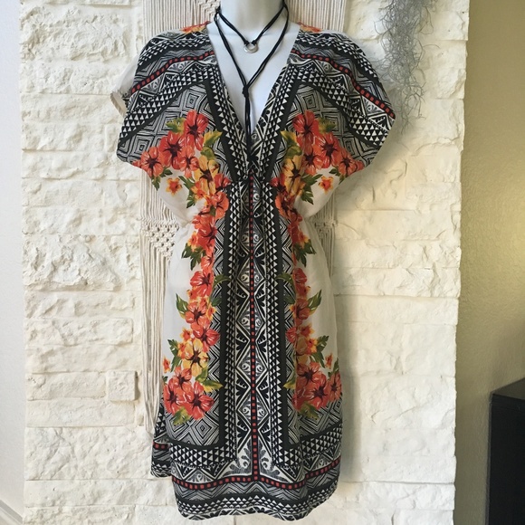 Pink Owl Dresses & Skirts - Pink Owl Boho Print Midi Dress
